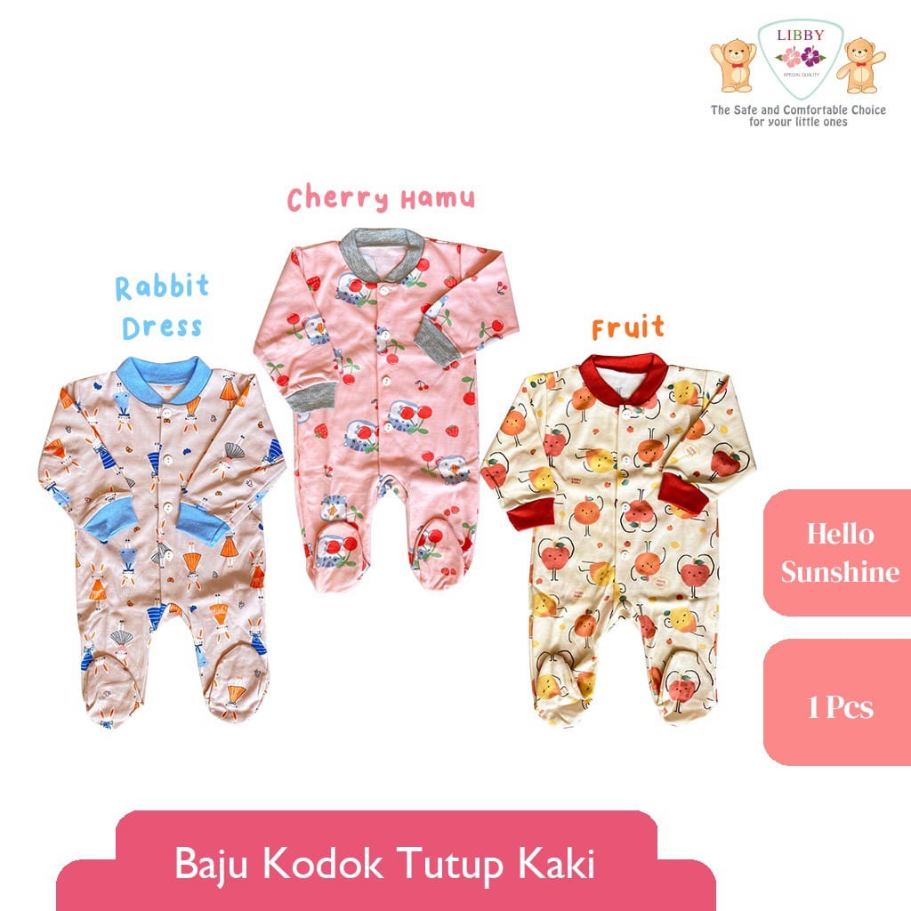 LIBBY Baju Jumper Panjang  Motif Hello Sunshine