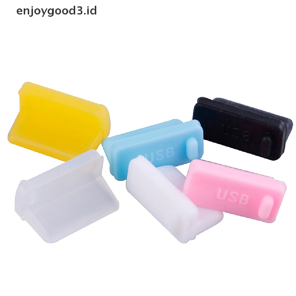 10pcs cover Pelindung plug usb Bahan Silikon anti Debu