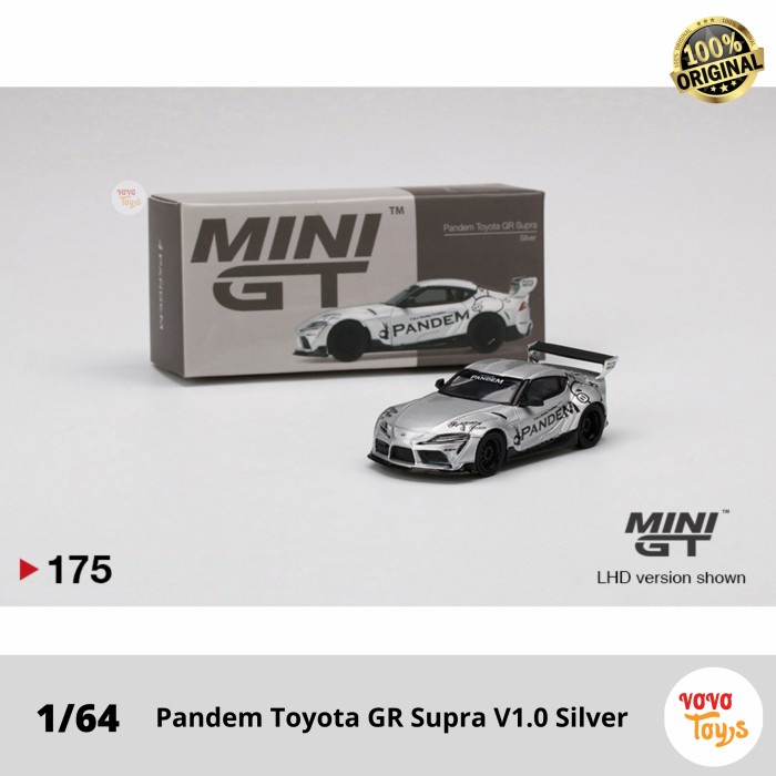 MiniGT Pandem Toyota GR Supra Silver Mini GT NANDAA