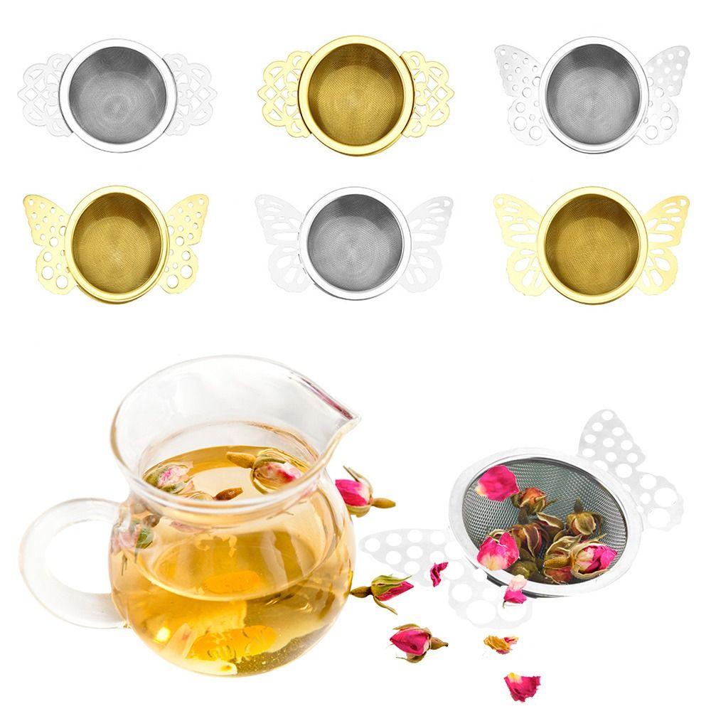 Top Tea Strainer Reusable Portable Teapot Butterfly/Saringan Teh Bentuk Bunga