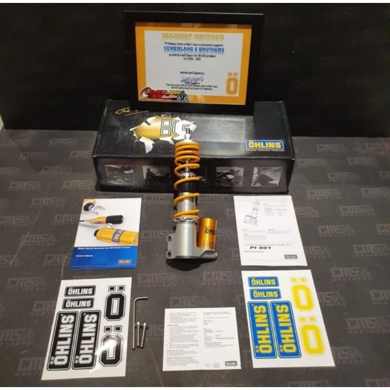 shock shok sok Sok Depan Ohlins VespaMerk Ohlins
Original
For Vespa Sprint Iget
Warna Gold
Code PI 8