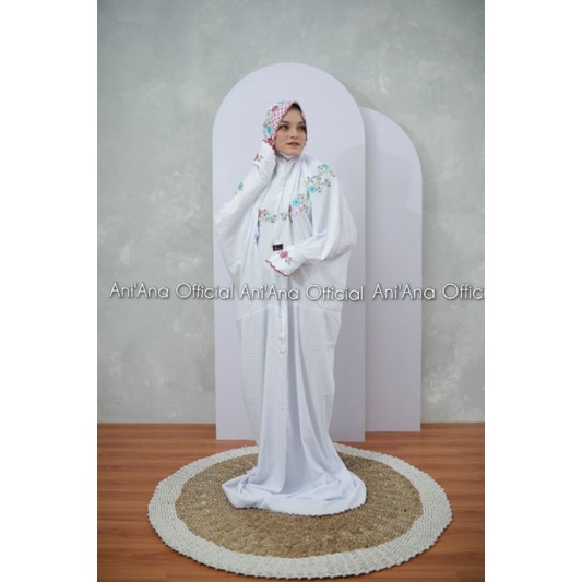 Ani'Ana Official - Mukena Terusan Bordir Mukena Lajuran halus adem