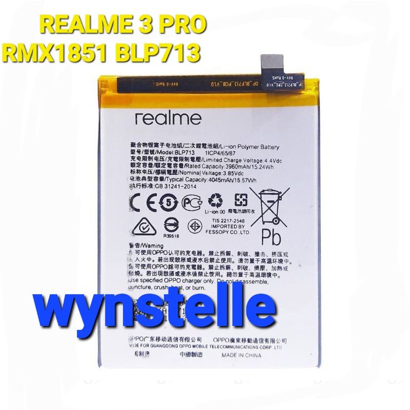 BLP713- Baterai Batre Batrei REALME 3 PRO RMX1851 - REALME X LITE BLP713 ORI Model BLP-713 BLP 713