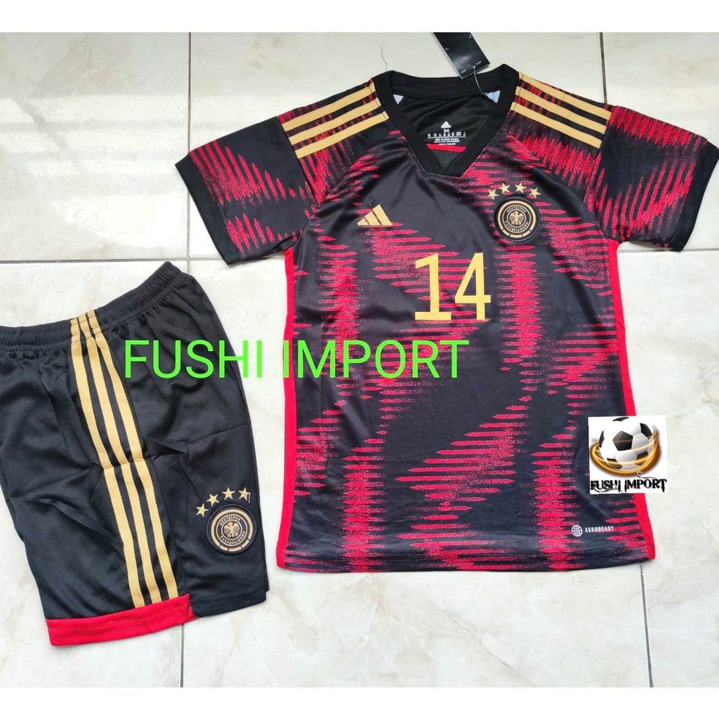 Jersey Baju Bola Anak Jermann Away Kids World Cup Piala Dunia 2022 Germany Fullset Satu Set Grade Ori