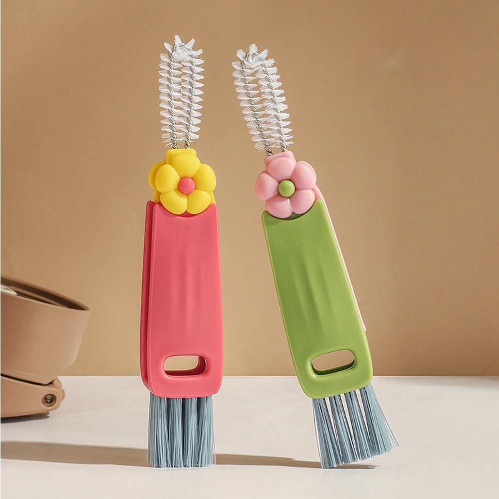 Needway   Sikat Botol Susu Tahan Lama Serbaguna Trinity Cleaning Brush Groove Brush Multifungsi Cup Scrubber