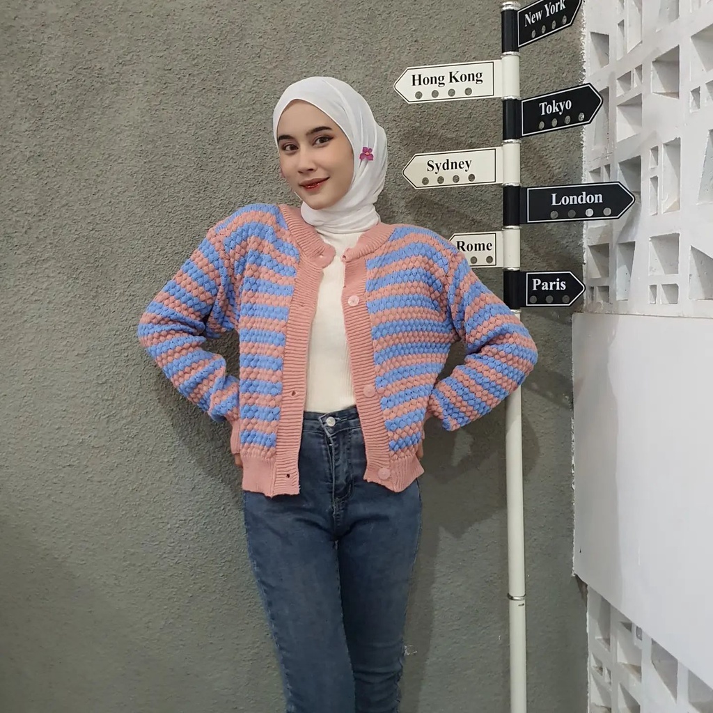 [CYC | COD] Outwear Popcorn Blaster Outer | Rajut Cardigan Wanita Trendy Murah