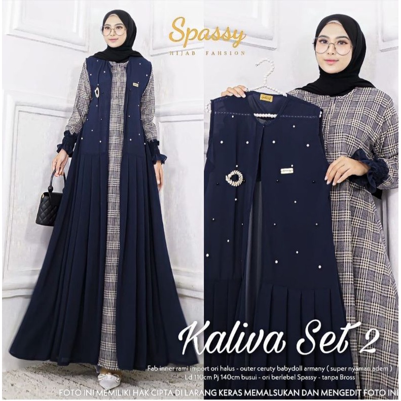 Gamis kaliva set 2 original SPASSY