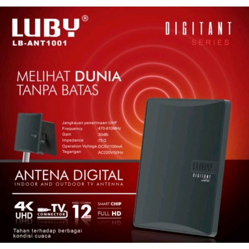 ANTENA DIGITAL LUBY LB-ANT 1005 1006 ORIGINAL FULL HD 4K