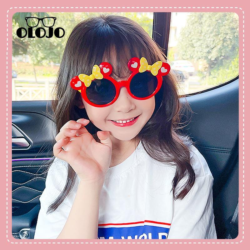 【COD】Kacamata Kartun Anak Perempuan Korea Bulat Motif Kartun Lucu Imut Fashion Aksesoris Murah Import