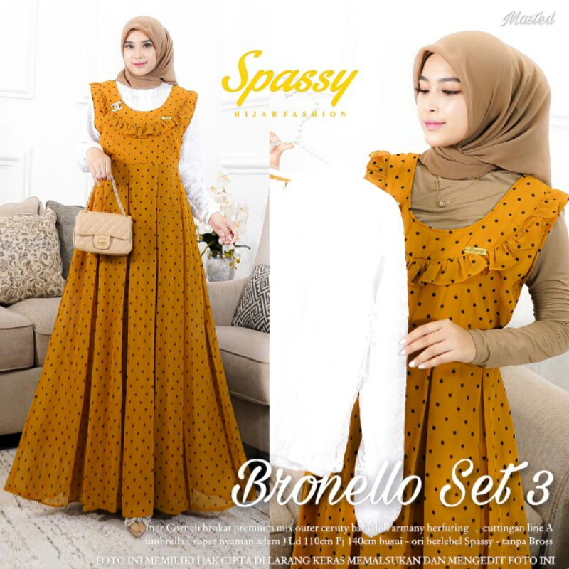 DRESS SPASSY ORIGINAL / DRESS BRONELLO SET 3 / BRONELLO SET / SPASSY DRESS