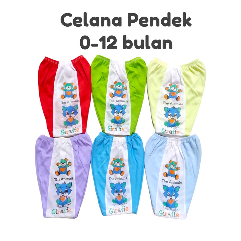 [3pcs] Celana Pendek Bayi | Celana Bayi Usia 0-1 Tahun