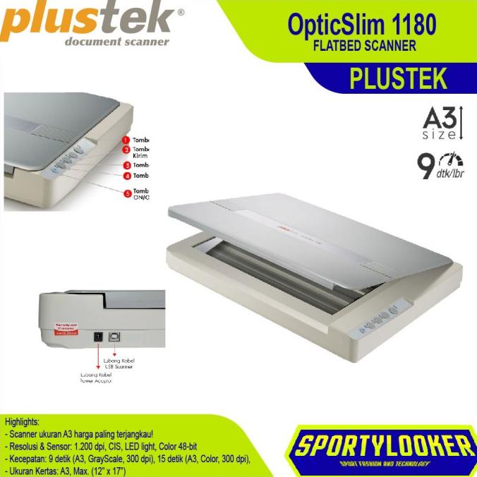 Jual Scanner Plustek Opticslim Flatbed A Detik Shopee Indonesia