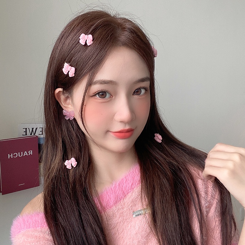 Jepit Rambut Warna Pink Gaya Korea