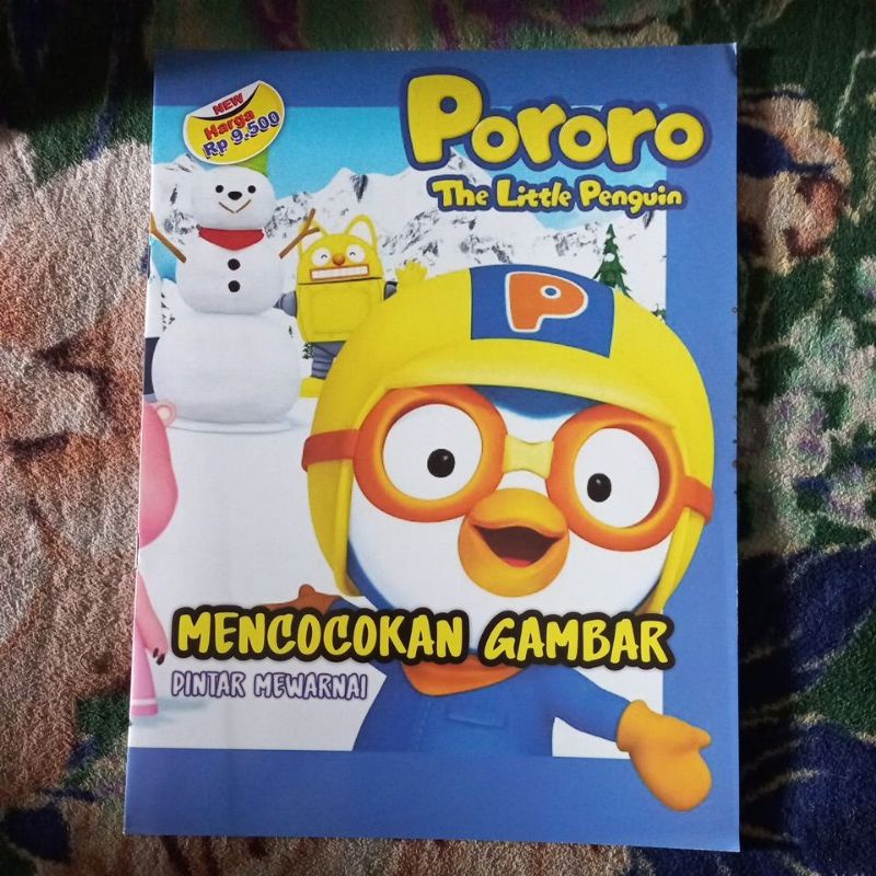 ORIGINAL BUKU PORORO PINTAR MEWARNAI MENCOCOKKAN GAMBAR