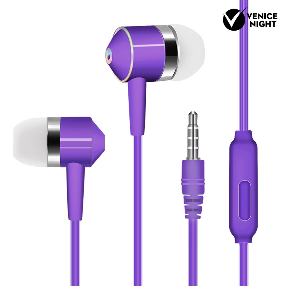 (VNEP) (Berkabel) Universal 3.5mm Plug In-Ear Musik Bass Earphone Olahraga Headset dengan Mic