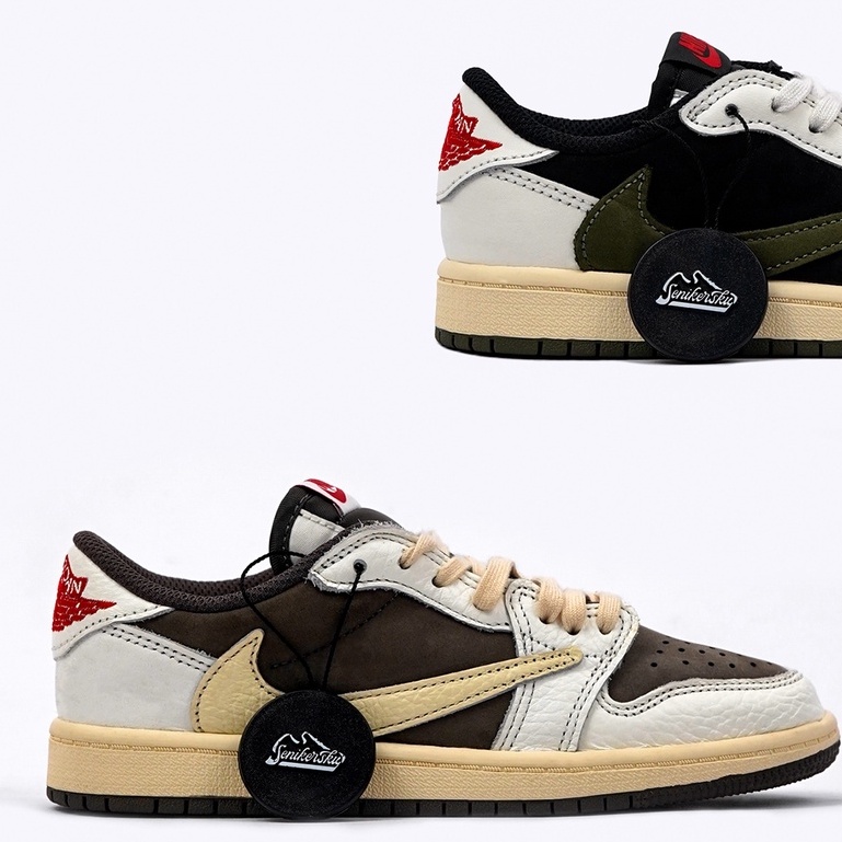 &quot;Baby &amp; Kids&quot; Air Jordan 1 Low Travis Scott Olive TD / PS