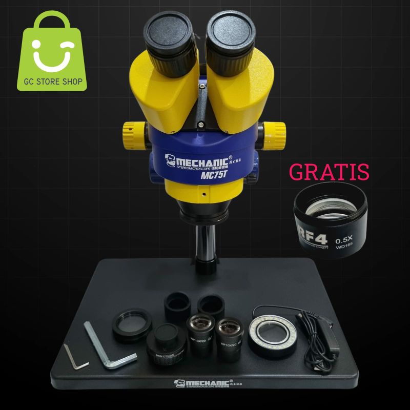 MICROSCOPE MECHANIC STEREO TRINOCULAR MC75T-B3