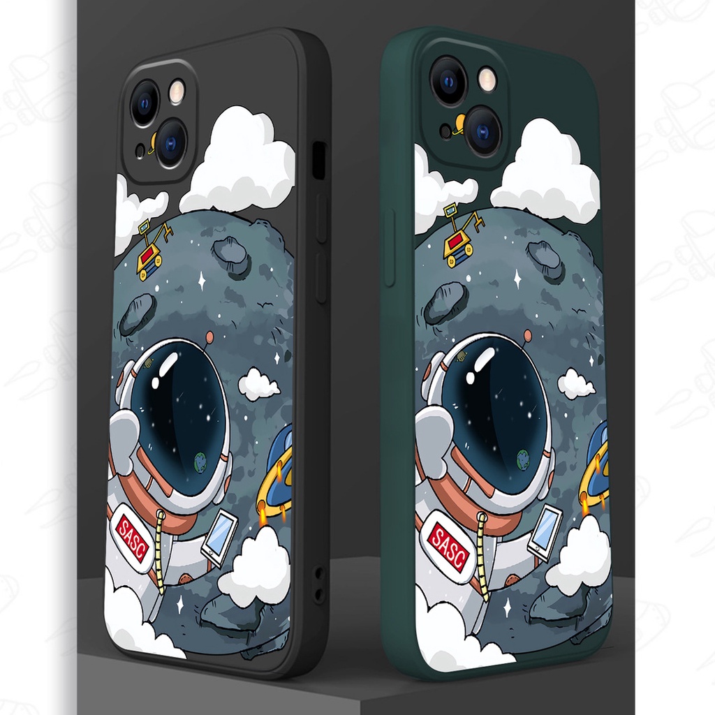 UFO ASTRONOUT CASE FOR OPPO A5S A7 A11K A12 A54 A53 A17 A17K A57 a77s A15 A15S A16 A3S A5 A9 2020 A55 A76 A96 A52 A33 A92 A74 4G A95 5G RENO 6 7z 7 5G