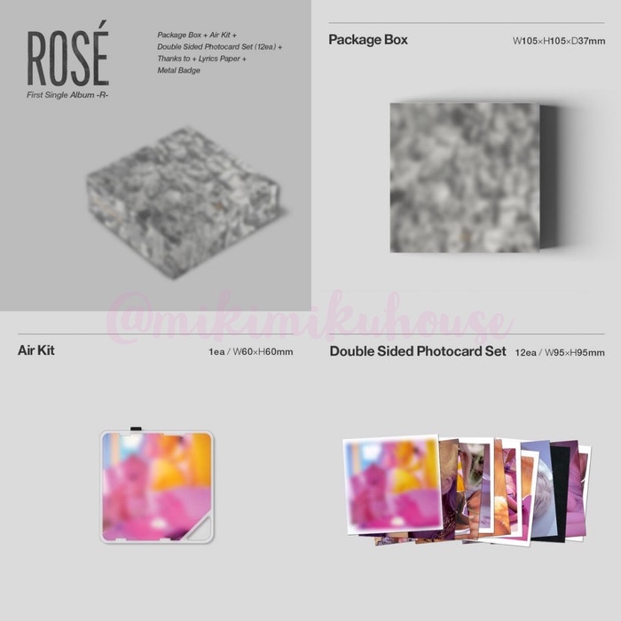 KPOP OFFICIAL ALBUM BLACKPINK ROSE FIRST SINGLE ALBUM (R) ROSE SOLO JENNIE