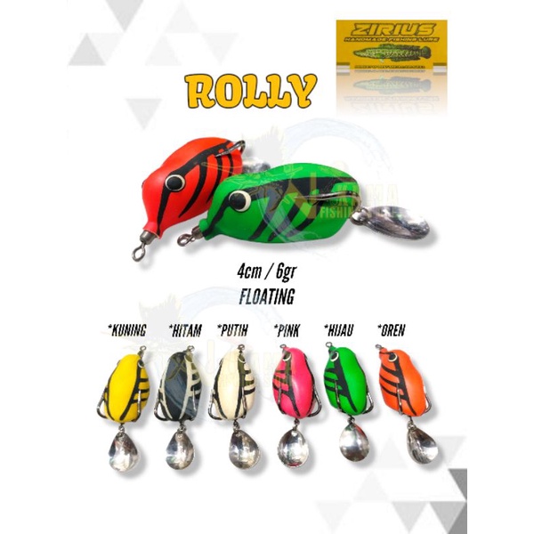 Umpan Casting Gabus / Toman Soft Frog Zirius Rolly