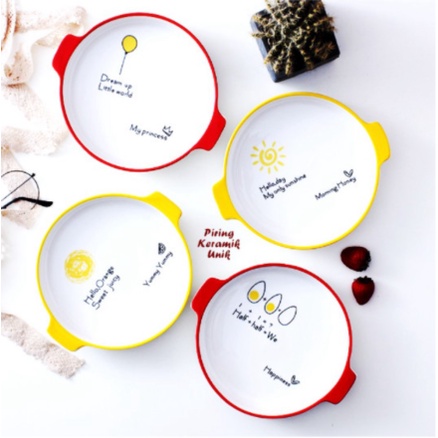 

Dijual Round Plate Ceramic / Cute Korean Baking Plate / Piring Baking Lucu Murah