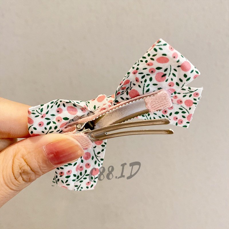[688.id] Jepit Rambut 2pcs Pita Anak Perempuan Lucu Wanita Motif Korea Bunga Daisy Cantik JPT 02