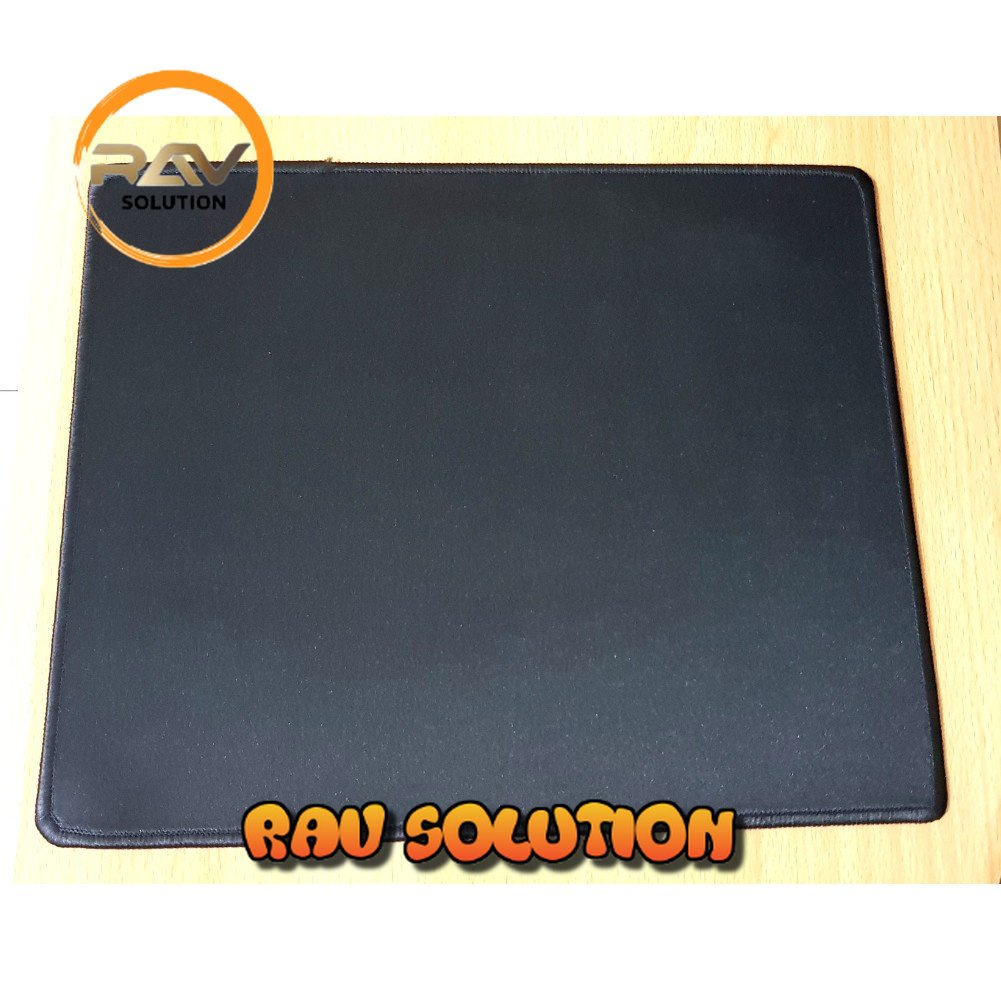 MOUSEPAD HITAM POLOS 29 X 25 JAHIT PINGGIR / MOUSE PAD BLACK