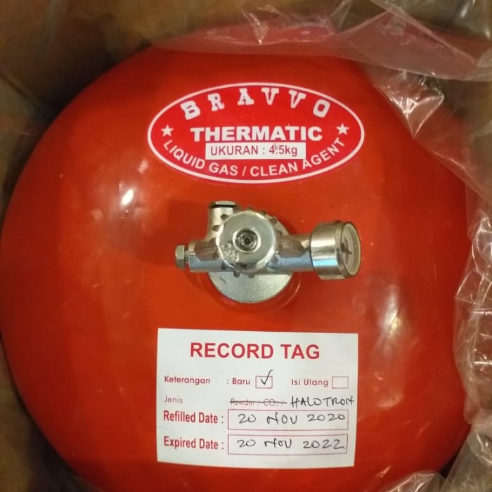 Apar Thermatic 4.5 Kg Hatrone Liquid Gas Bersih Af11 Non Halon Fire