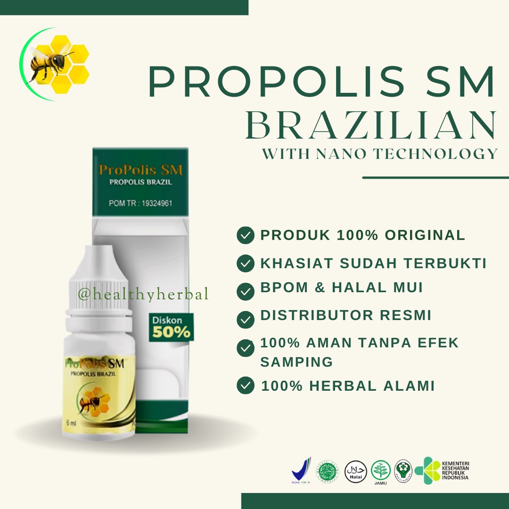 Obat Borok/ Budug Bernanah - Kutu Air Gatal Parah | Propolis SM Brazil Original