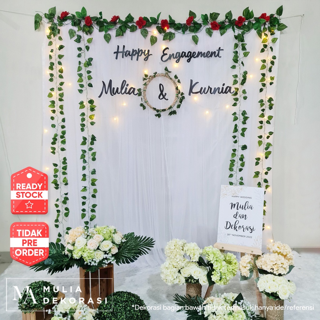 Dekorasi Bekdrop Lamaran Nikahan Syukuran Aqiqah Khitan Background Dinding Paket Mulia OO