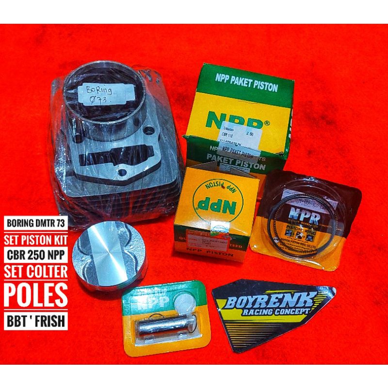 PAKET CYLINDER BLOK TGR DMTR 73-73,5-74 SET PISTON KIT CBR OVZ 250 NPP-BOYRENK RACING