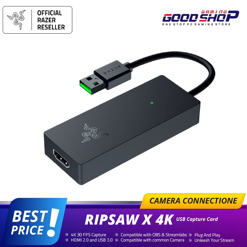 Razer Ripsaw X 4K - USB Capture Card with Camera Connection