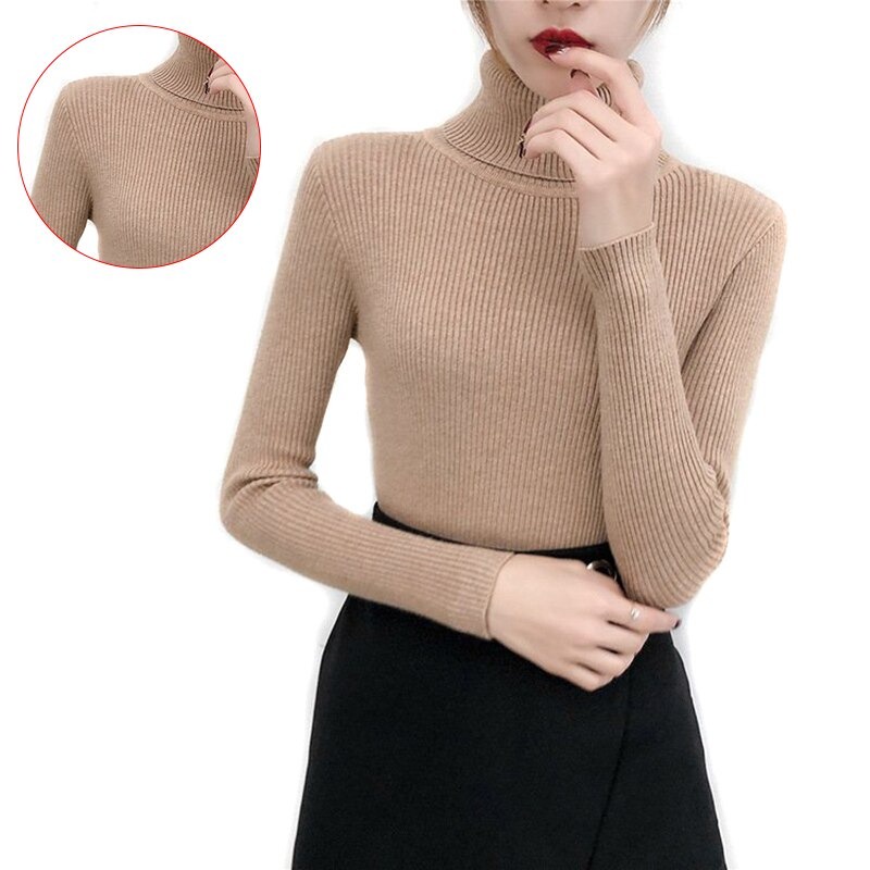 DAISY TURTLENECK KNIT SWEATER RAJUT/INNER RAJUT KERAH TINGGI PRESS BODDY