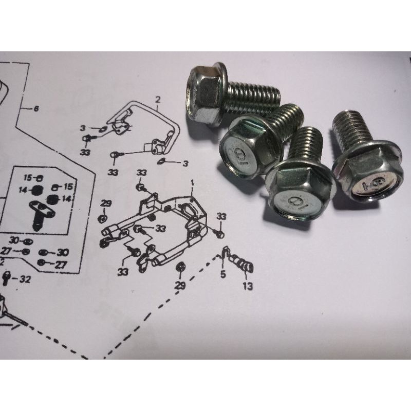 baut behel begel belakang Honda grand bulus original