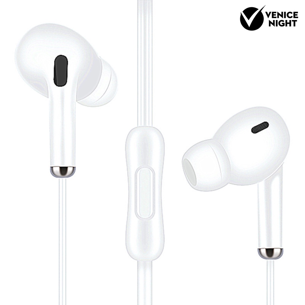 (VNEP) (Berkabel) Headset Semi-in-ear Dinamis Universal Earphone Headphone Stereo Bass Berat