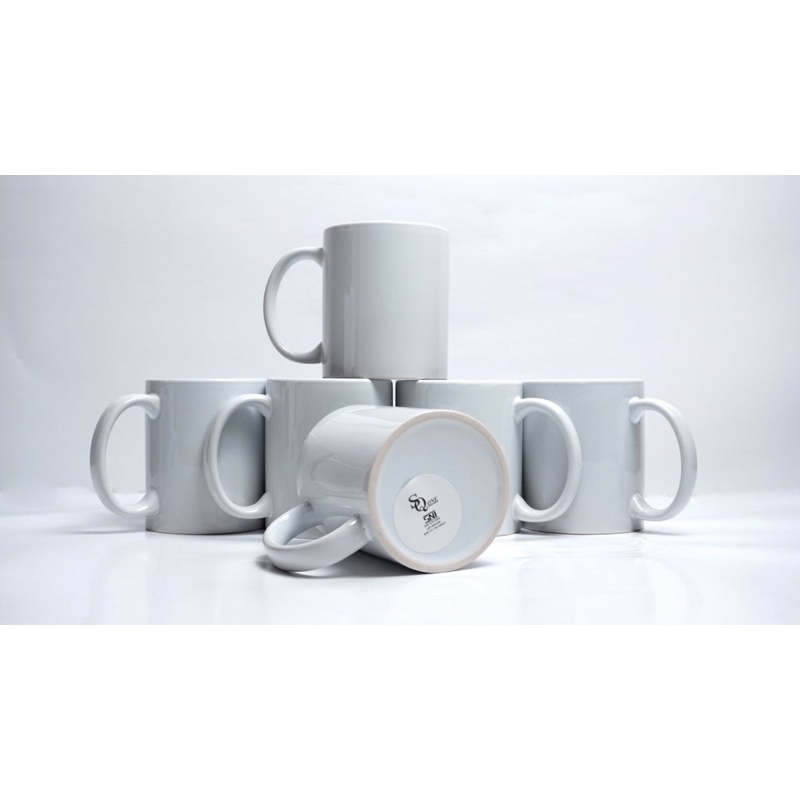 Mug Bahan Polos Import Super White Merk SQ ONE [Coating Halus]