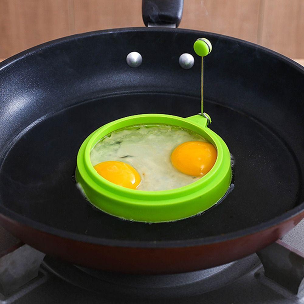 Solighter Telur Goreng Pancake Ring Omelet Dapur Gadget Alat Baking Cetakan Telur Goreng