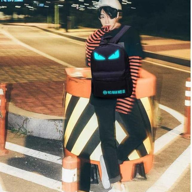 Tas Ransel Oxford Glow in The Dark Hitam Music Kid