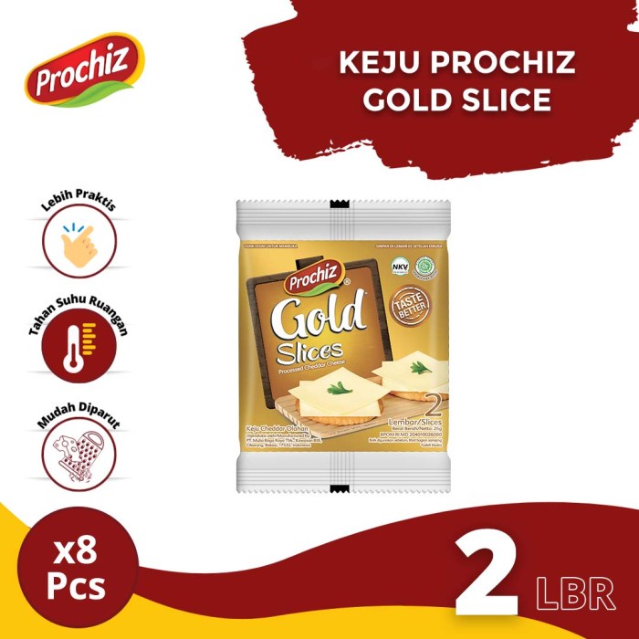 

T0P KEJU PROCHIZ GOLD SLICES 2'S 1 RENCENG ISI 8 PCS NICE