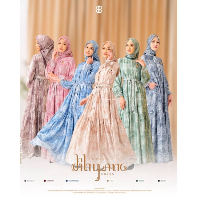 RIHAIA | (Dress Set Scarf) Dihyang Series by Puan Indonesia