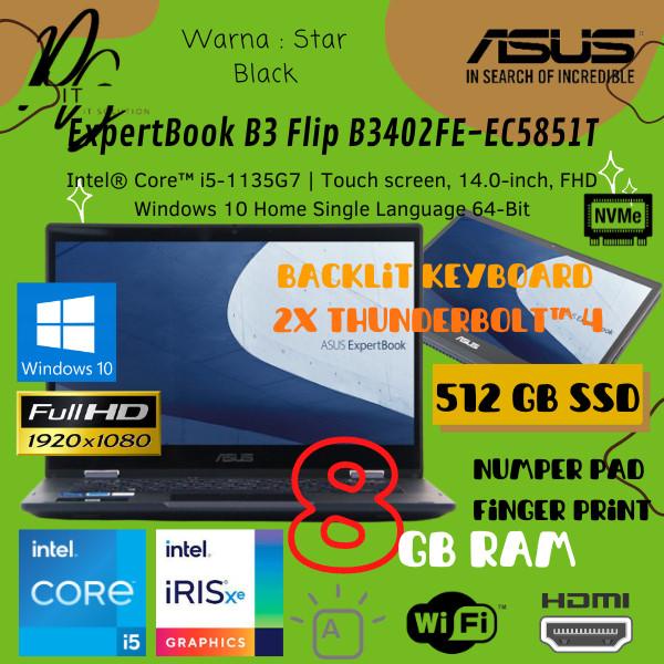 Asus Expertbook B3 Flip B3402Fe Intel Core I5-1135G7 - 8Gb Ram - 14"
