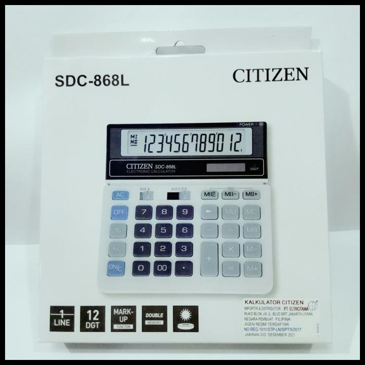 

Kalkulator Calculator Citizen Sdc-868L Ori Original Foto Asli