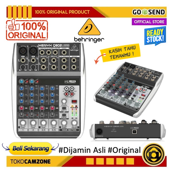 Behringer Xenyx Q802 USB 6 Channel Mixer