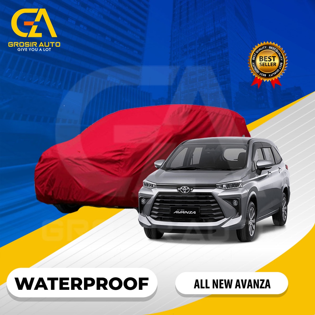 Body Cover Mobil Merah / Sarung Penutup Mobil ALL NEW AVANZA Waterproof