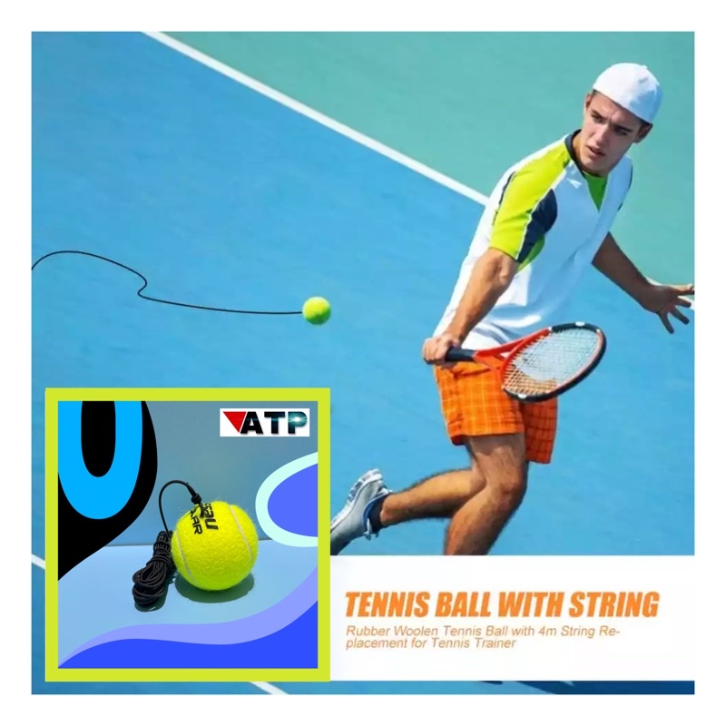 Bola Tenis Bertali Untuk Latihan Tenis Lapangan Bola Tenis Tali Elastis