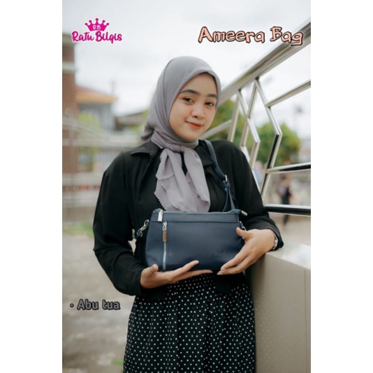 TAS SELEMPANG AMEERA BAG ORIGINAL BY RATU BILQIS BAHAN CHOCOLY ANTI AIR WATERPROOF PREMIUM