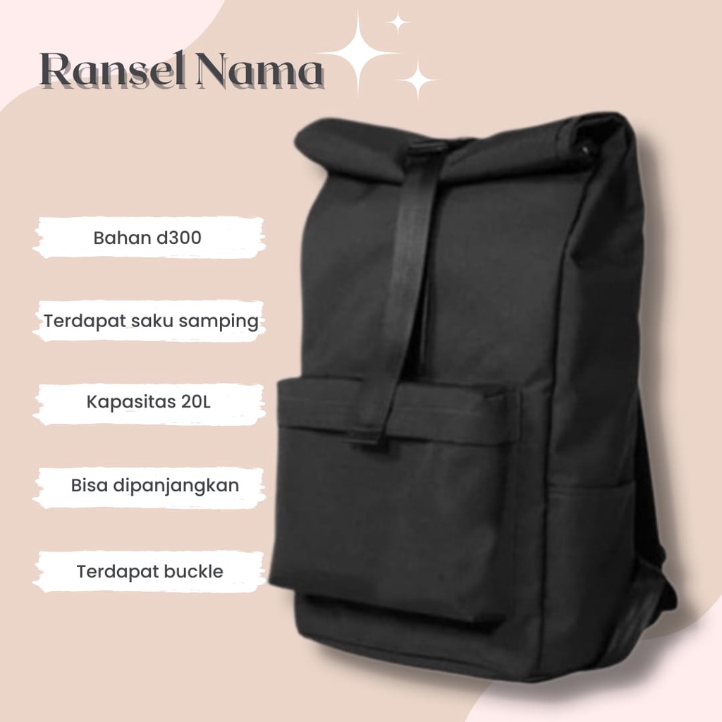 TAS RANSEL ROLL TOP BACKPACK- TAS PRIA WANITA nama|TAS RANSEL PRIA