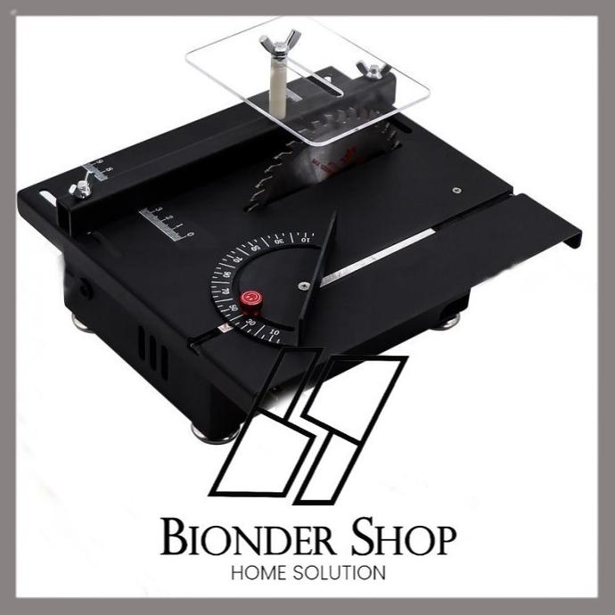 Table Saw Plus Mesin Bor Mini Mesin Gergaji Potong Serbaguna 100W Storsilfia
