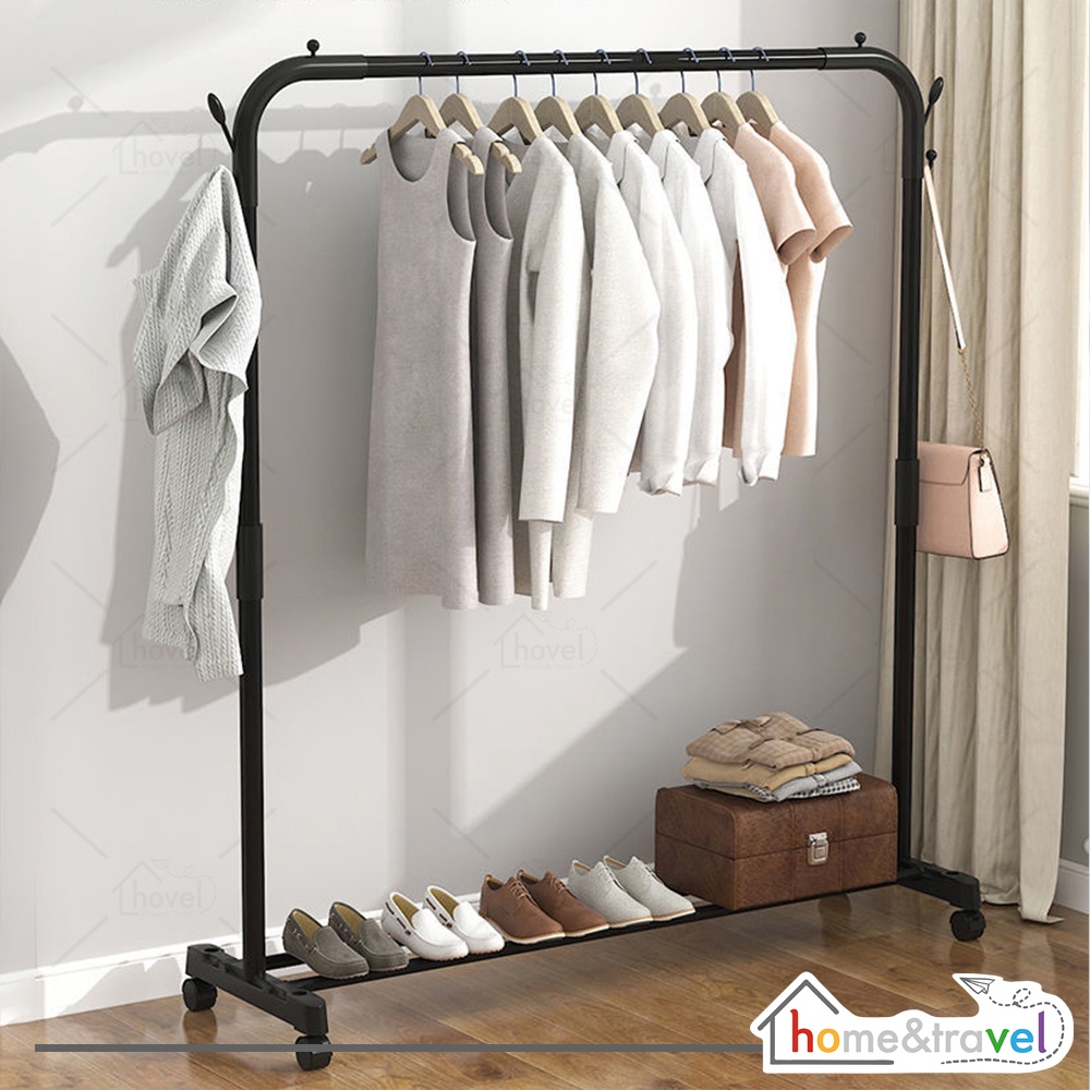 HOVELSHOP Stand Hanger Gawangan Rak Gantungan Baju Pakaian Portable Display Butik Bazar