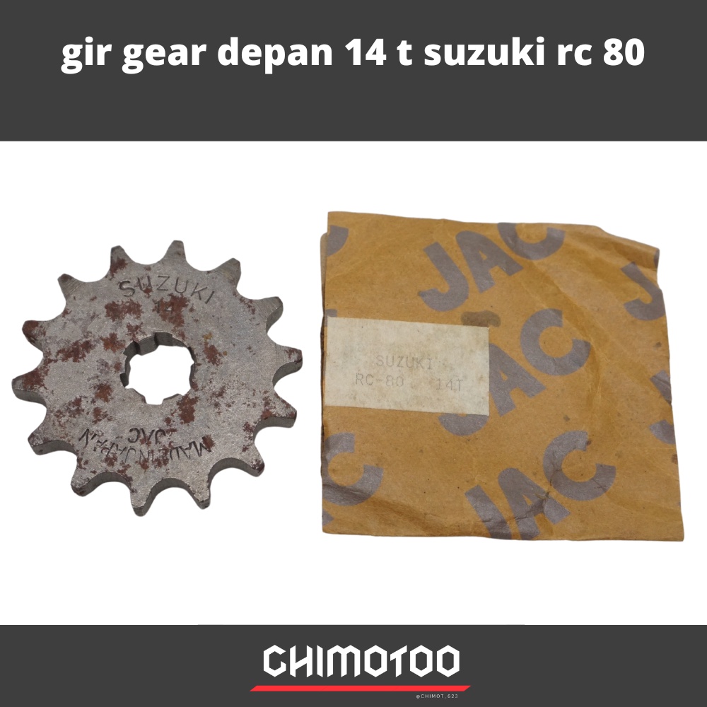 gir gear depan 14 t suzuki rc 80 rc80